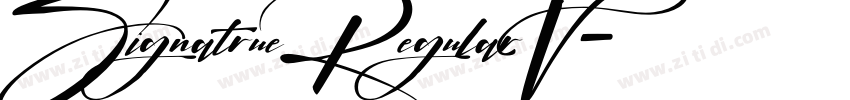 Signatrue RegularV字体转换